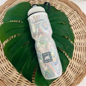 Polar Bottle Artist Series Insulated water Bottle 24 fl oz Royal Peacock foil